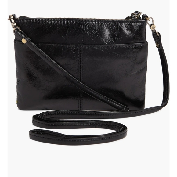 HOBO Black Leather Clutch with Floral Interior - Picture 6 of 6